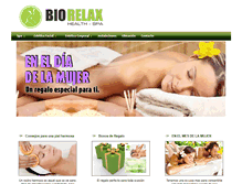 Tablet Screenshot of biorelaxhealthspa.com